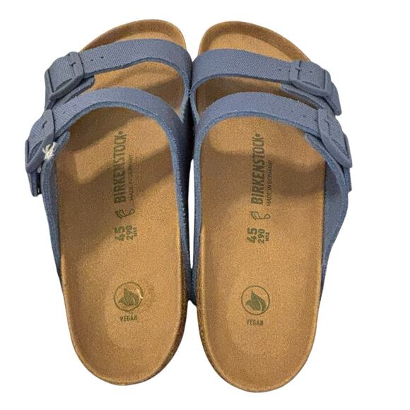 BIRKENSTOCK Arizona Vegan Textile Rivet Sandals EU 45 Mens 12 Women 14 Blue NWOB - Picture 12 of 16